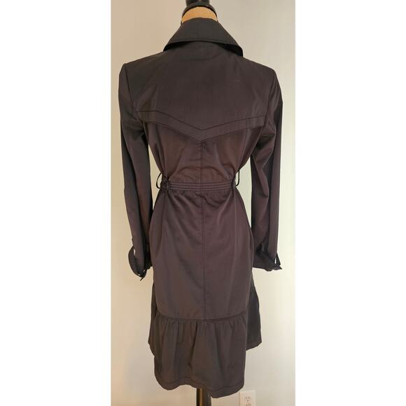 Max Mara Ruffle Hem Trench Coat. Weekend Edition, Womens Sz 8, Excellent cond - Picture 4 of 13